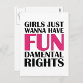 Mädchen, die nur Spaß haben wollen Postkarte (Vorne/Hinten)