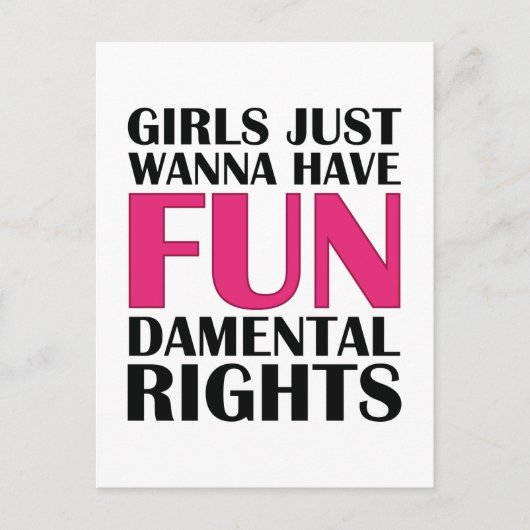 Mädchen, die nur Spaß haben wollen Postkarte (Vorderseite)