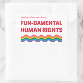 Mädchen, die nur wollen, haben grundlegende Mensch Rechteckiger Aufkleber (Tasche)