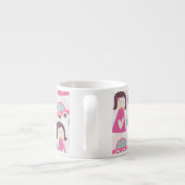 Mädchen, die Orte haben Espressotasse (Rückseite)