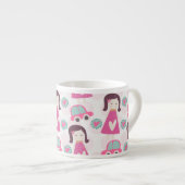 Mädchen, die Orte haben Espressotasse (Vorderseite Rechts)