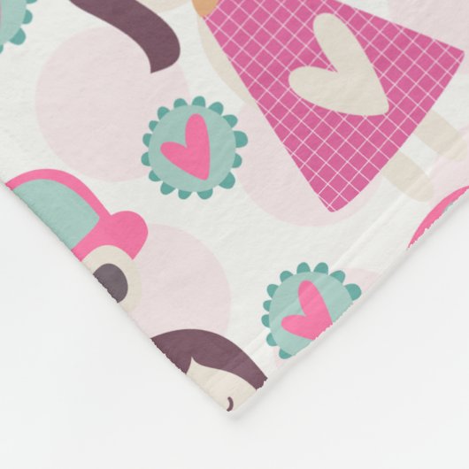 Mädchen, die Orte haben Fleecedecke (Ecke)