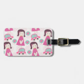 Mädchen, die Orte haben Gepäckanhänger (Vorderseite horizontal)