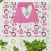 Mädchen, die Orte haben Handtuch (Gefaltet)