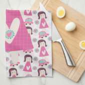 Mädchen, die Orte haben Handtuch (Viertel Falte)