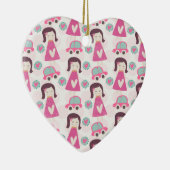 Mädchen, die Orte haben Keramik Ornament (Rechts)