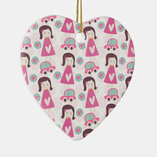 Mädchen, die Orte haben Keramik Ornament (Rechts)