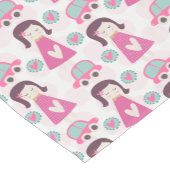 Mädchen, die Orte haben Kurzer Tischläufer (Ecke)