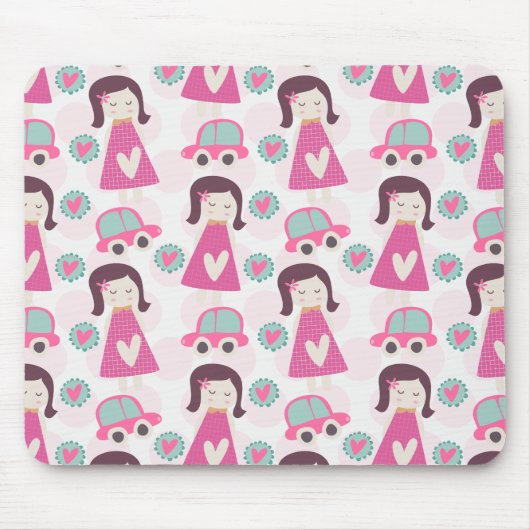 Mädchen, die Orte haben Mousepad (Vorne)