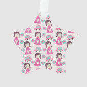 Mädchen, die Orte haben Ornament (Rückseite)