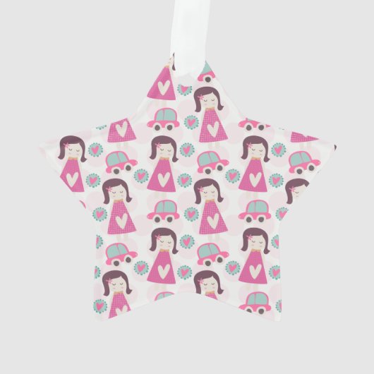 Mädchen, die Orte haben Ornament (Rückseite)