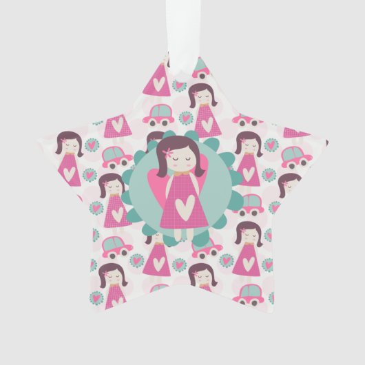 Mädchen, die Orte haben Ornament (Vorderseite)