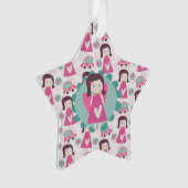 Mädchen, die Orte haben Ornament (Vorderseite)