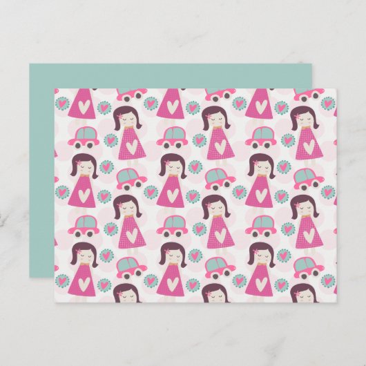 Mädchen, die Orte haben Postkarte (Vorne/Hinten)