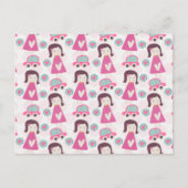 Mädchen, die Orte haben Postkarte (Vorderseite)