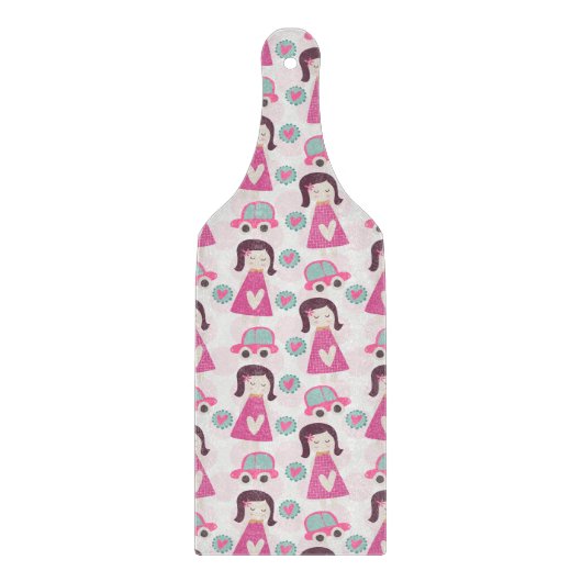 Mädchen, die Orte haben Schneidebrett (Vorderseite)