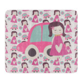 Mädchen, die Orte haben Schneidebrett (Vorderseite)