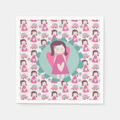 Mädchen, die Orte haben Serviette (Vorderseite)