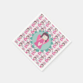 Mädchen, die Orte haben Serviette (Ecke)