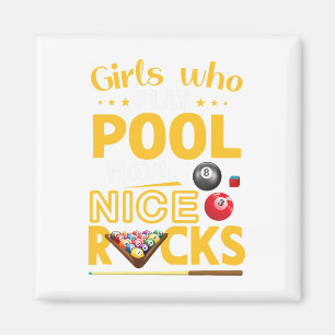 Mädchen, die Pool spielen haben schöne Racks Funny Magnet