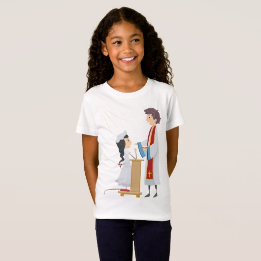 Mädchen, die religiöse Mädchen der Kommunion erhal T-Shirt (Vorne ganz)