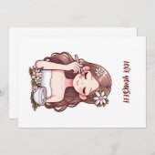 Mädchen, die sich selbst die Liebe der Hautpflege Einladung (Vorne/Hinten)