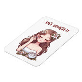 Mädchen, die sich selbst die Liebe der Hautpflege Magnet (Linke Seite)