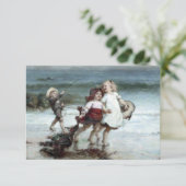 Mädchen, die so tun, als wären sie Pferde am Stran Karte (Stehend Vorderseite)