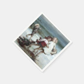 Mädchen, die so tun, als wären sie Pferde am Stran Serviette (Ecke)