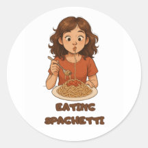 Mädchen, die Spaghetti essen