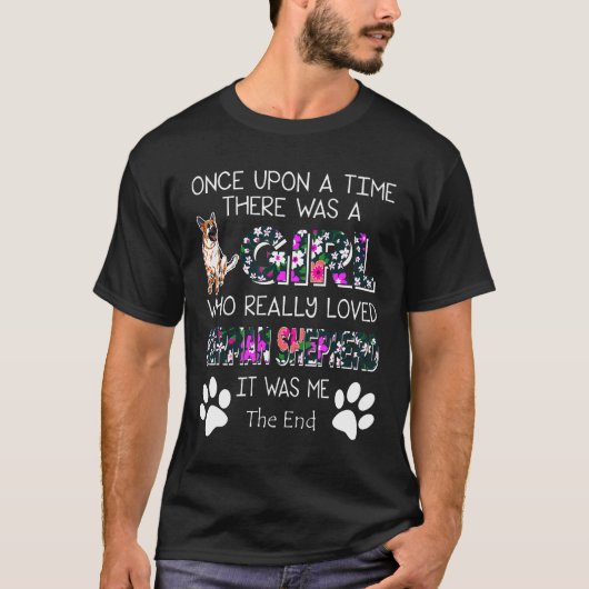 Mädchen, die wirklich den deutschen Schäferhund li T-Shirt (Vorderseite)