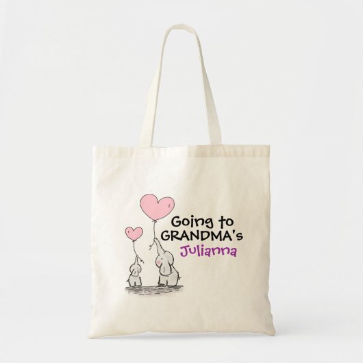 Mädchen, die zur Großmutter-Nachttasche - Tragetasche (Vorne)
