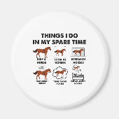Mädchen Dinge, die ich in meiner Freizeit tue Magnet (Vorne)