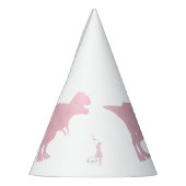 Mädchen-Dinosaurier-Party-Hüte - Girly TRex Partyhütchen (Links)