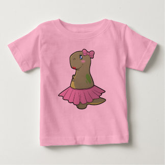 Mädchen-Dinosaurier T-Rex langes Hülsen-Shirt Baby T-shirt