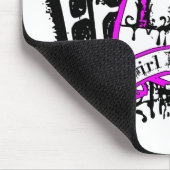 Mädchen-DJ-Wappen Mousepad (Ecke)