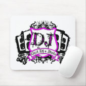Mädchen-DJ-Wappen Mousepad (Mit Mouse)