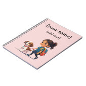 Mädchen & Dog-Notebook - Benutzerdefinierter Text Notizblock (Linke Seite)