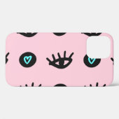 Mädchen Doodle: Augen hören Nahtlos. Case-Mate iPhone Hülle (Rückseite (Horizontal))