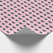 Mädchen Doodle: Augen hören Nahtlos. Geschenkpapier (Ecke)