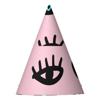 Mädchen Doodle: Augen hören Nahtlos. Partyhütchen