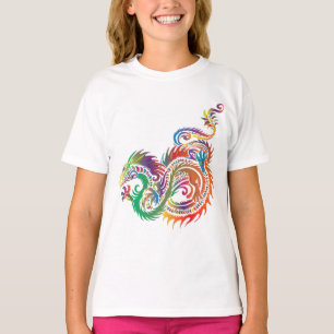 Mädchen-Drache-T - Shirt