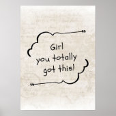 Mädchen, du hast das ganz got poster (Vorne)