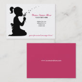 Mädchen-durchbrennenlöwenzahn Visitenkarte (Vorne/Hinten)