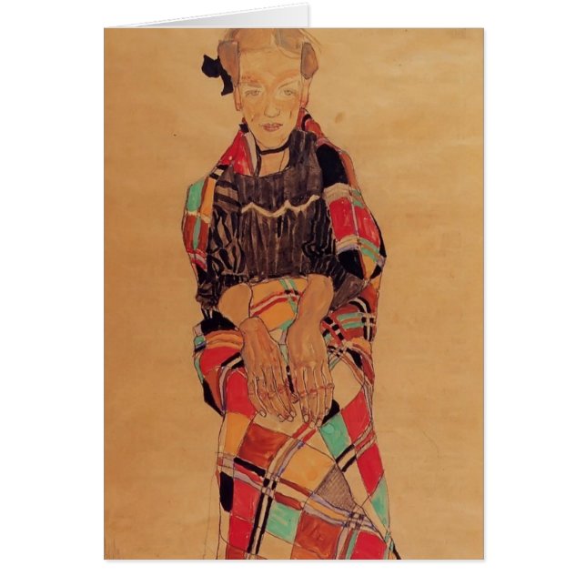Mädchen Egon Schiele- in der schwarzen (Vorne)