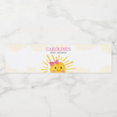 Mädchen ein wenig Ray Sunshine Baby Dusche Wasserflaschenetikett (Einzelnes Label)