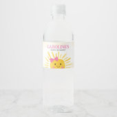 Mädchen ein wenig Ray Sunshine Baby Dusche Wasserflaschenetikett (Vorderseite)