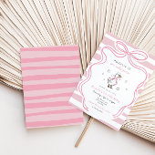 Mädchen Eine Alberne Gänse Rosa Coquette Geburtsta Einladung