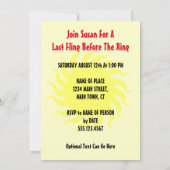 Mädchen einfach nur wollen Sonne einladen Einladung (Rückseite)