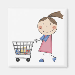 Mädchen-EinkaufsT - Shirts und -geschenke Magnet